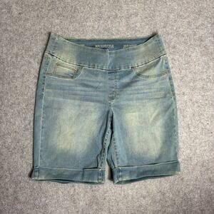 SoundStyle Silk Denim Womens Size Large W34 Blue Light Pull On Bermuda Shorts